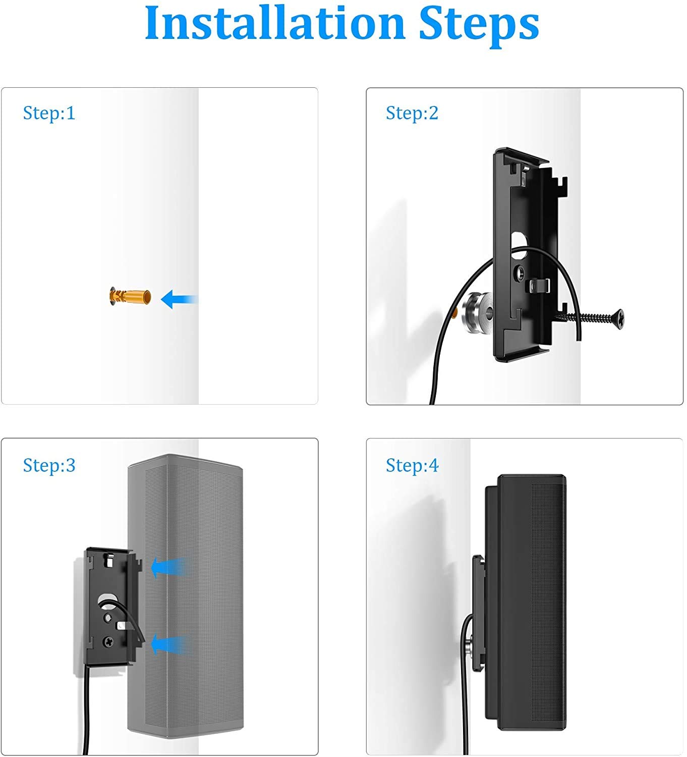 Amazon | (4個パック) 壁マウントブラケット Bose SlideConnect UB-20